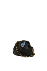Siyah Pilili Çıtçıtlı Mini Çanta