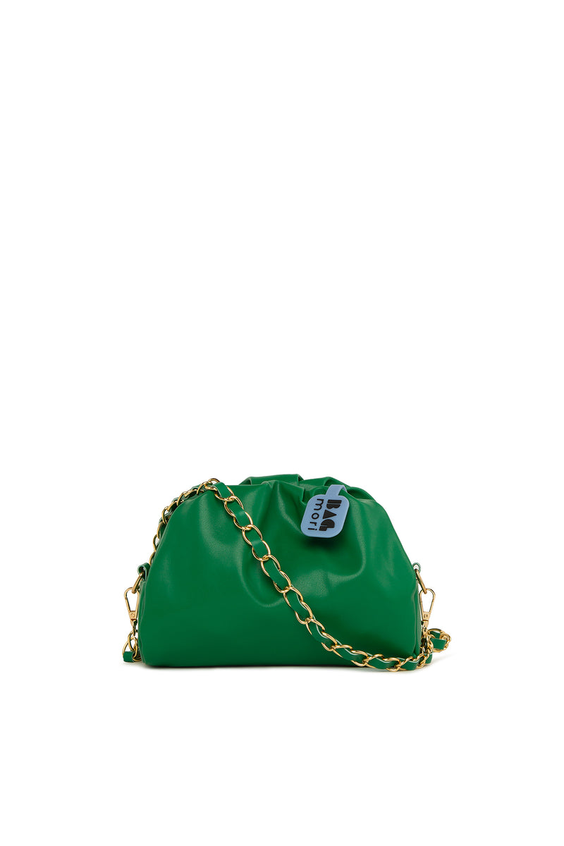 Yeşil Pilili Çıtçıtlı Mini Çanta