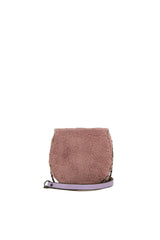 Pembe Peluş Oval Kutu Çanta