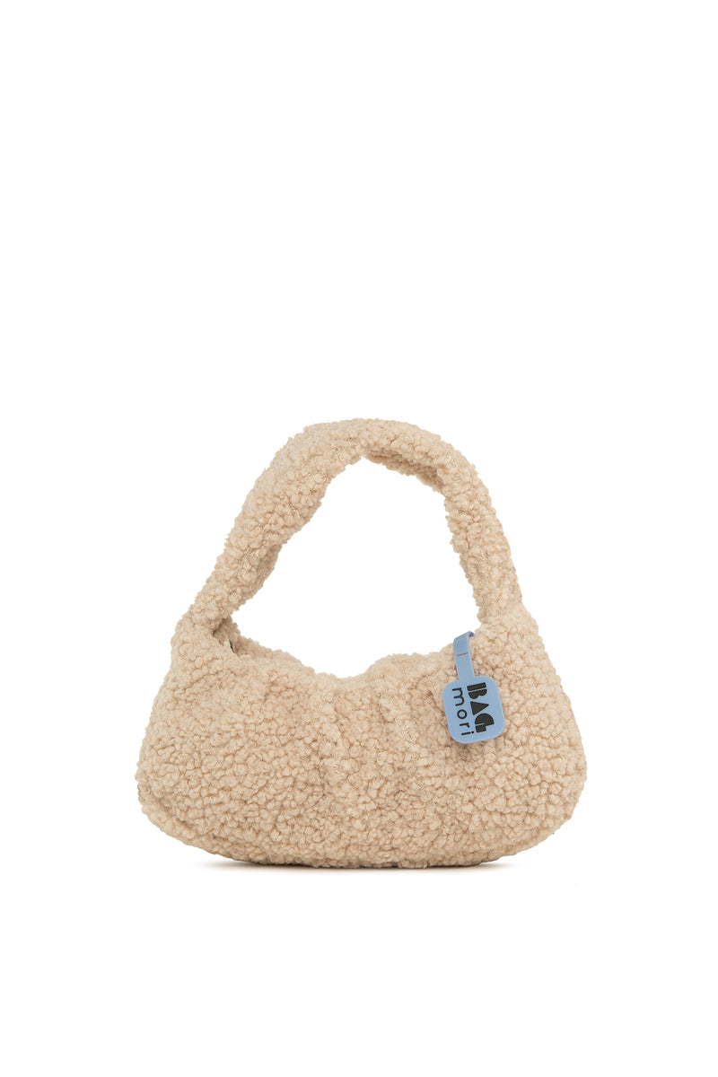 Krem Pilili Mini Peluş Çanta