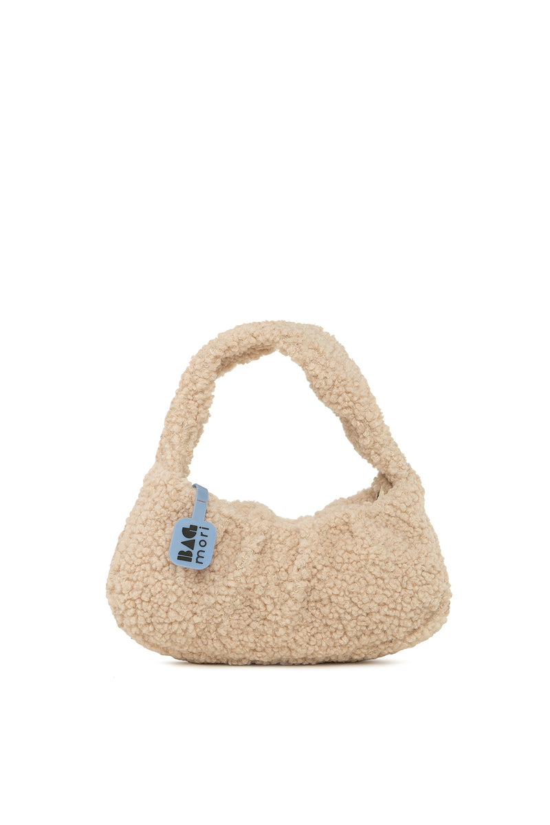 Krem Pilili Mini Peluş Çanta