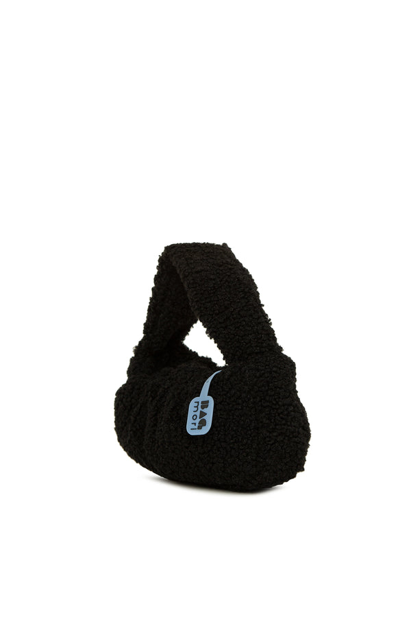 Siyah Pilili Mini Peluş Çanta