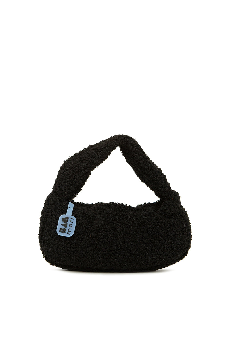Siyah Pilili Mini Peluş Çanta