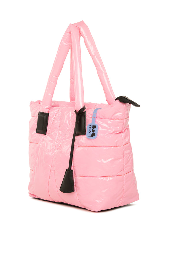 Pembe Nakışlı Garnili Şişme Çanta