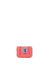 Pembe Çift Fermuar Detaylı Mini Cüzdan