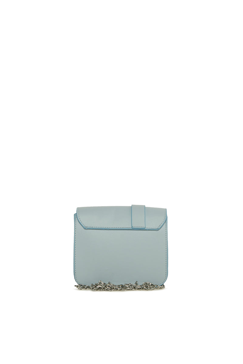 Mavi Kemer Detaylı Kapaklı Kutu Çanta