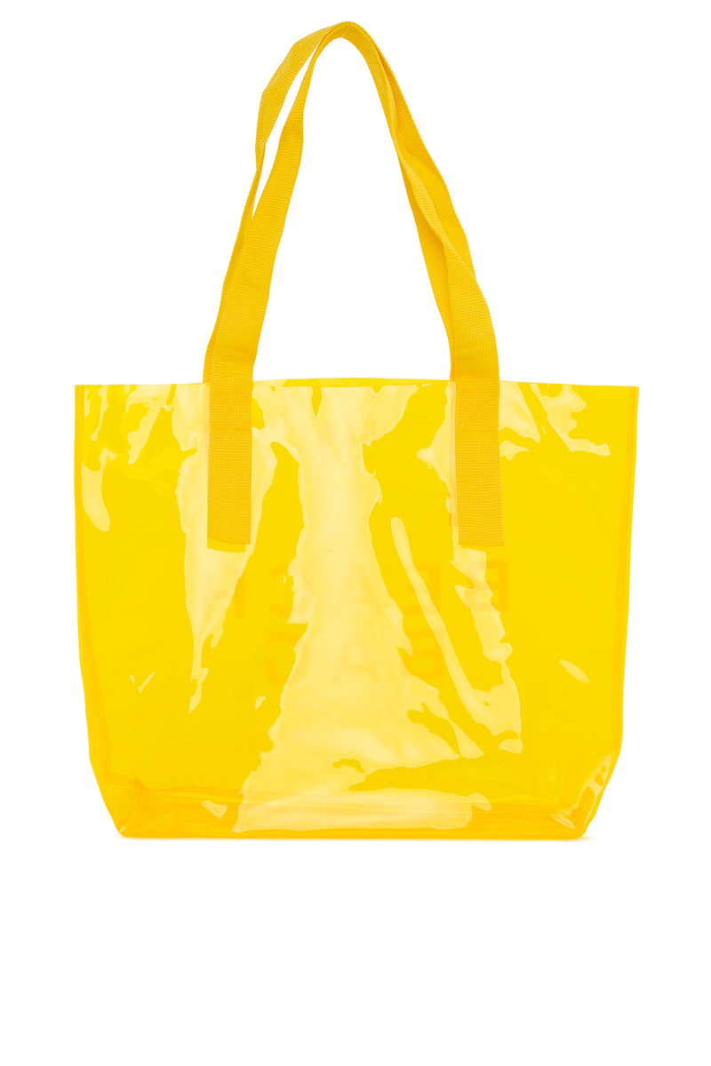 Sarı Beach Bag Baskılı Şeffaf Plaj Çantası