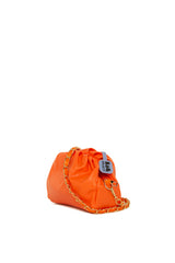 Turuncu Pilili Çıtçıtlı Mini Çanta