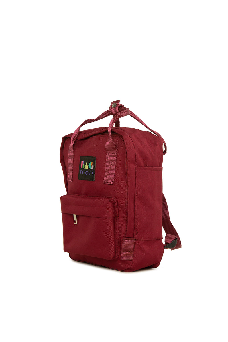 Bordo Kare Askı Ayarlı Mini Sırt Çantası