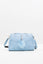 Mavi Yarım Dik Fermuarlı Askılı Çanta
