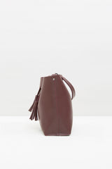 Bordo Püsküllü Mini Çanta