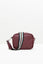 Bordo Çizgi Askılı Mini Çanta