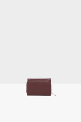 Bordo Çapraz Dikiş Detaylı Cüzdan