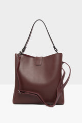 Bordo Brit Detaylı Çıtçıtlı İthal Çanta