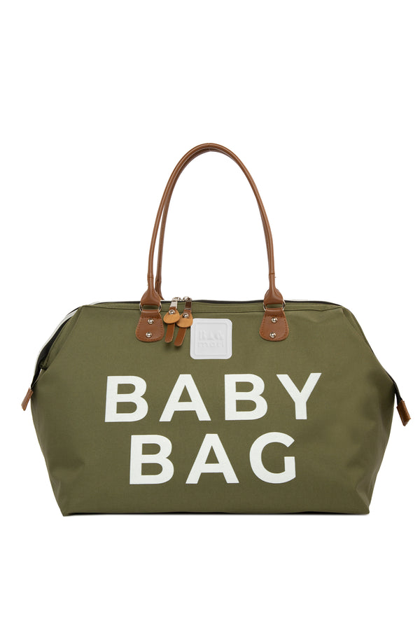 Haki Baby Bag Baskılı Bebek Bakım Çantası