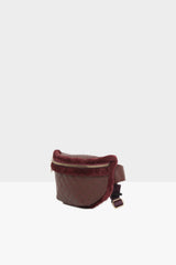 Bordo Kapitone Peluş Garnili Bel Çantası