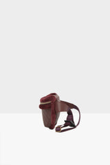 Bordo Kapitone Peluş Garnili Bel Çantası