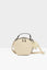 Krem Çift Fermuarlı Salpalı Yuvarlak Çanta