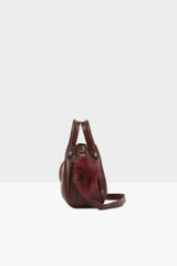 Bordo Mini Demir Tutmalı Askılı Çanta