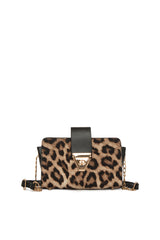 Leopar Kemerli Desenli Askılı Çanta