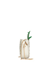 Beyaz Ananas Çapraz Mini Çanta