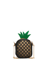Siyah Ananas Çapraz Mini Çanta