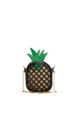 Siyah Ananas Çapraz Mini Çanta
