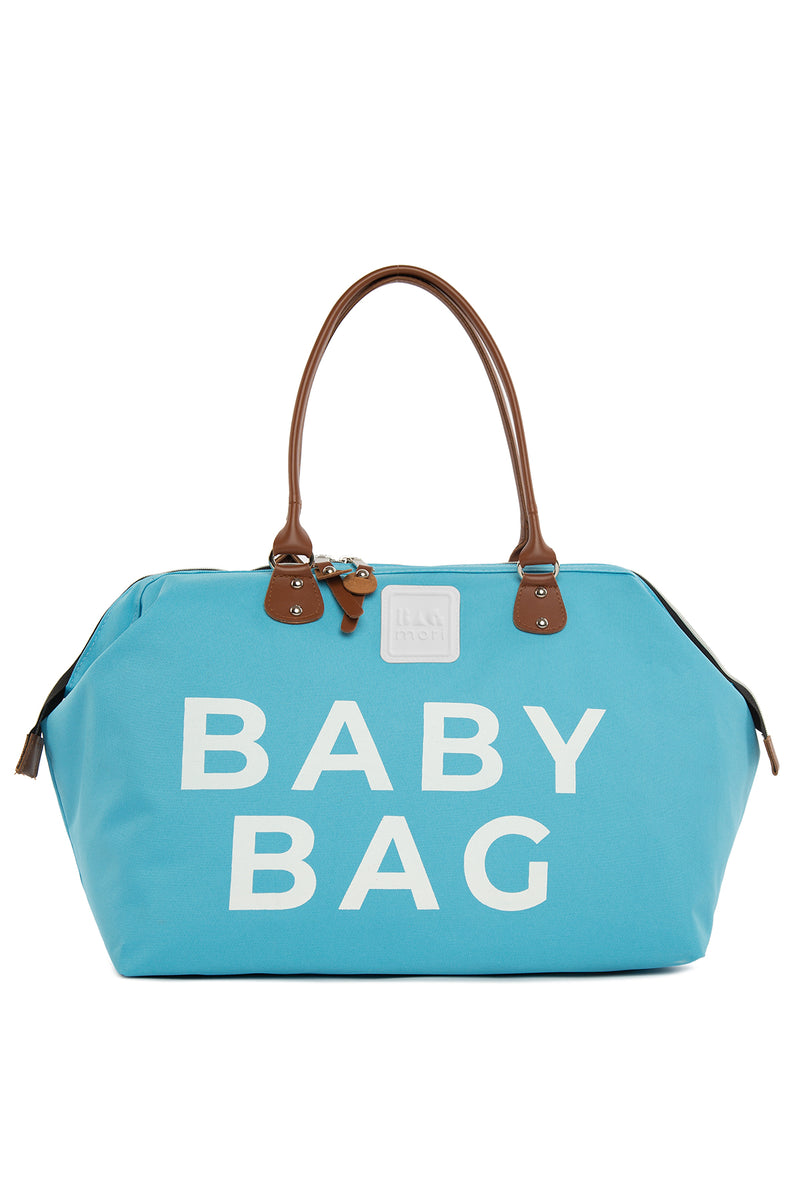 Mavi Baby Bag Baskılı Bebek Bakım Çantası