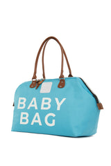 Mavi Baby Bag Baskılı Bebek Bakım Çantası