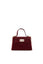 Bordo Süet Kilitli Mini Çanta
