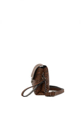 Taba Zebra Desen Üç Bölmeli Mini Çanta