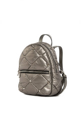 Gümüş Şişme Nakışlı Mini Tasarım Sırt Çantası