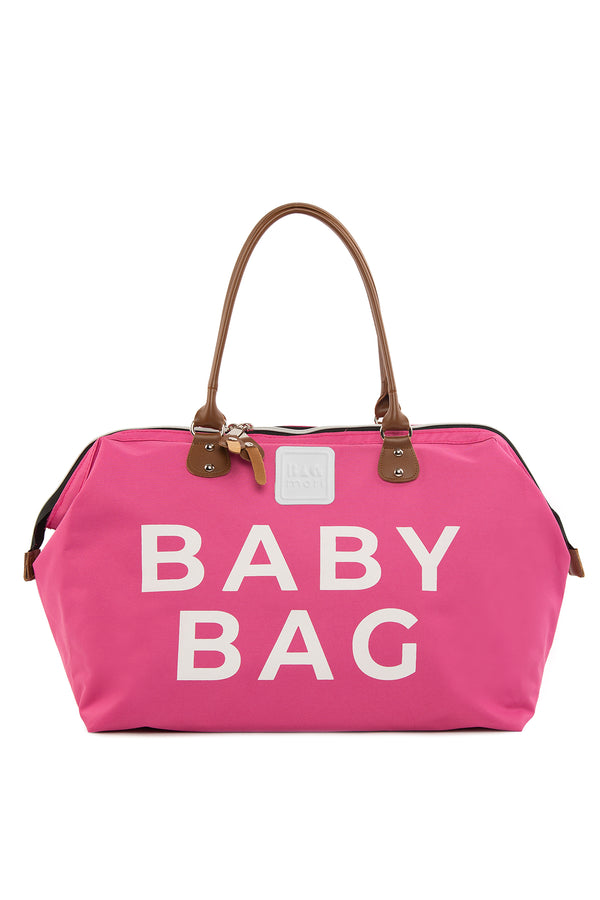 Fuşya Baby Bag Baskılı Bebek Bakım Çantası