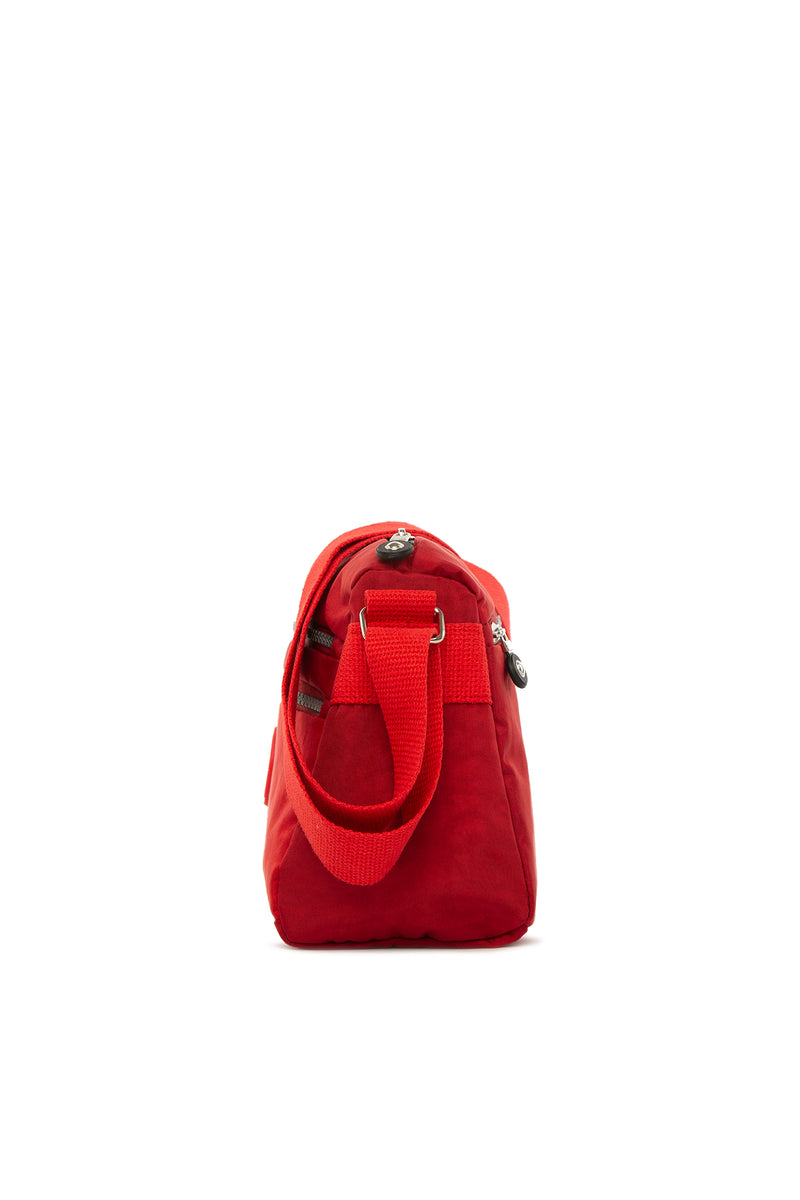 Kırmızı Çok Cepli Paraşüt Mini Çanta