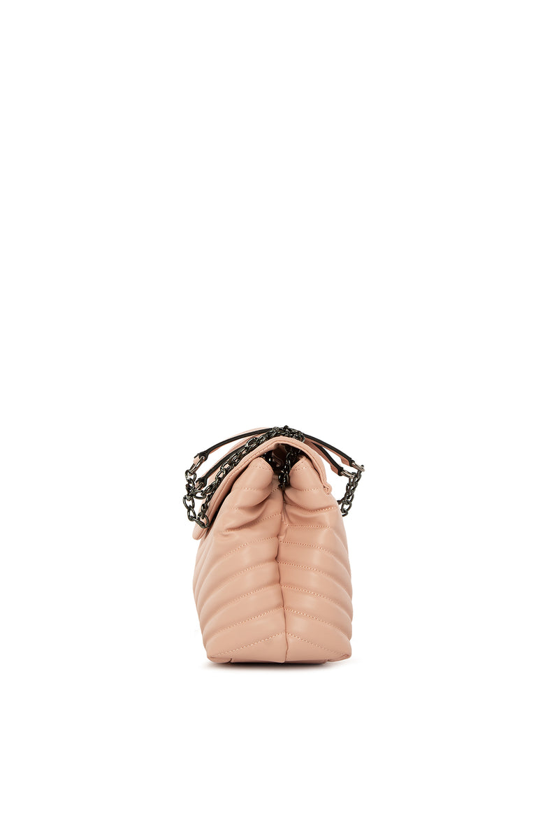 Pembe V Nakışlı Çanta