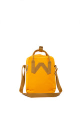Sarı Çapraz Kare Paraşüt Mini Çanta