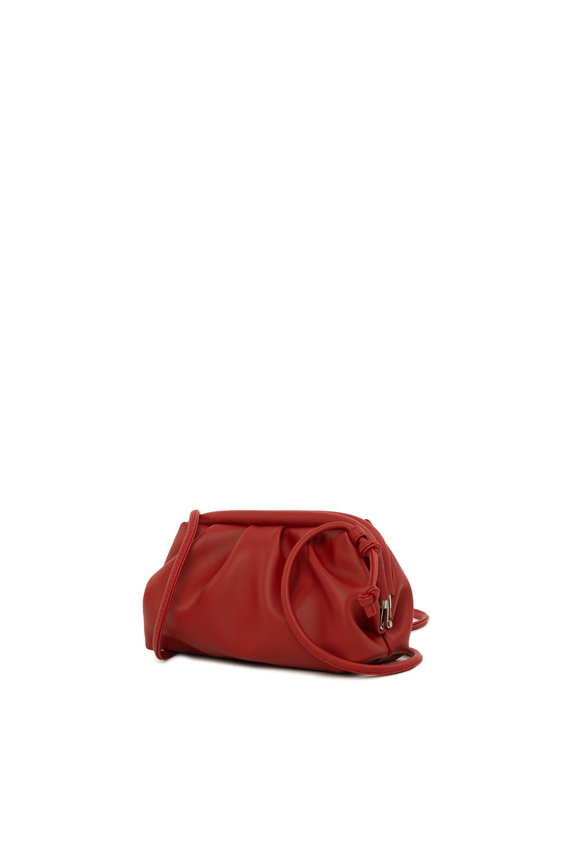 Kırmızı Burslu Mini Bohça Çanta