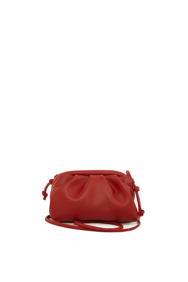 Kırmızı Burslu Mini Bohça Çanta