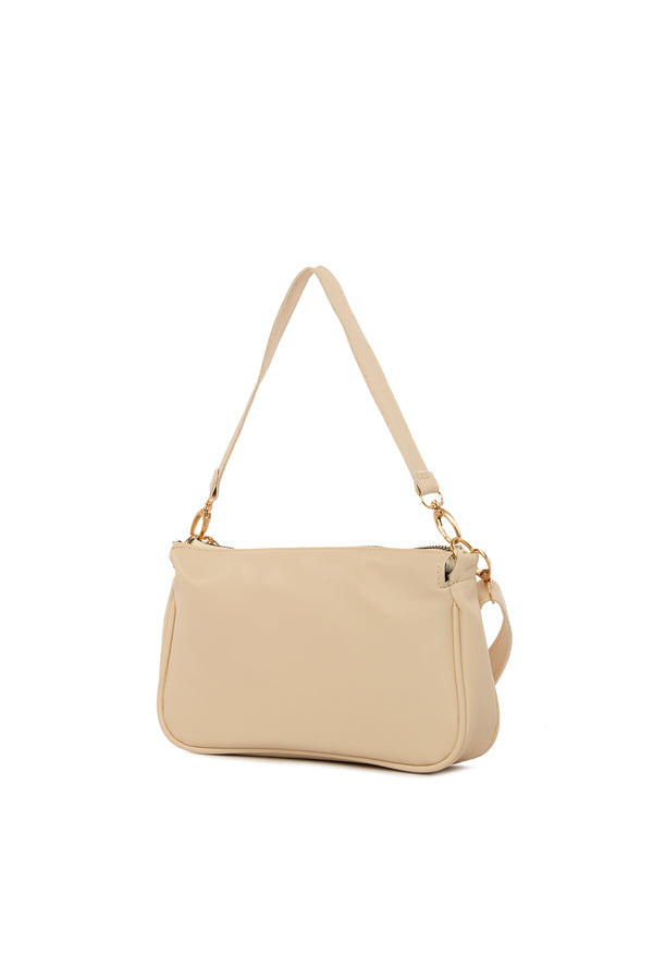 Krem Mini Baget Çanta