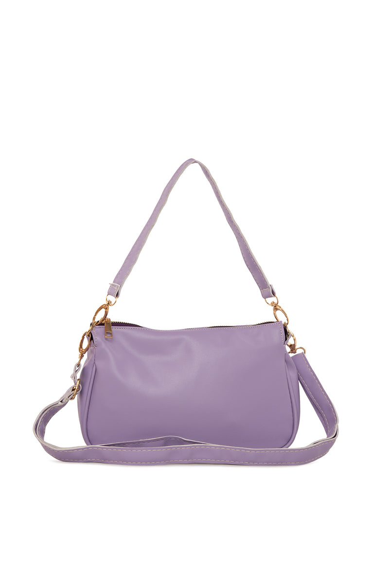 Lila Mini Baget Çanta