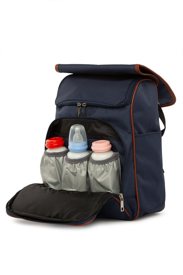 Lacivert Baby Bag Baskılı Kapaklı Sırt Çantası