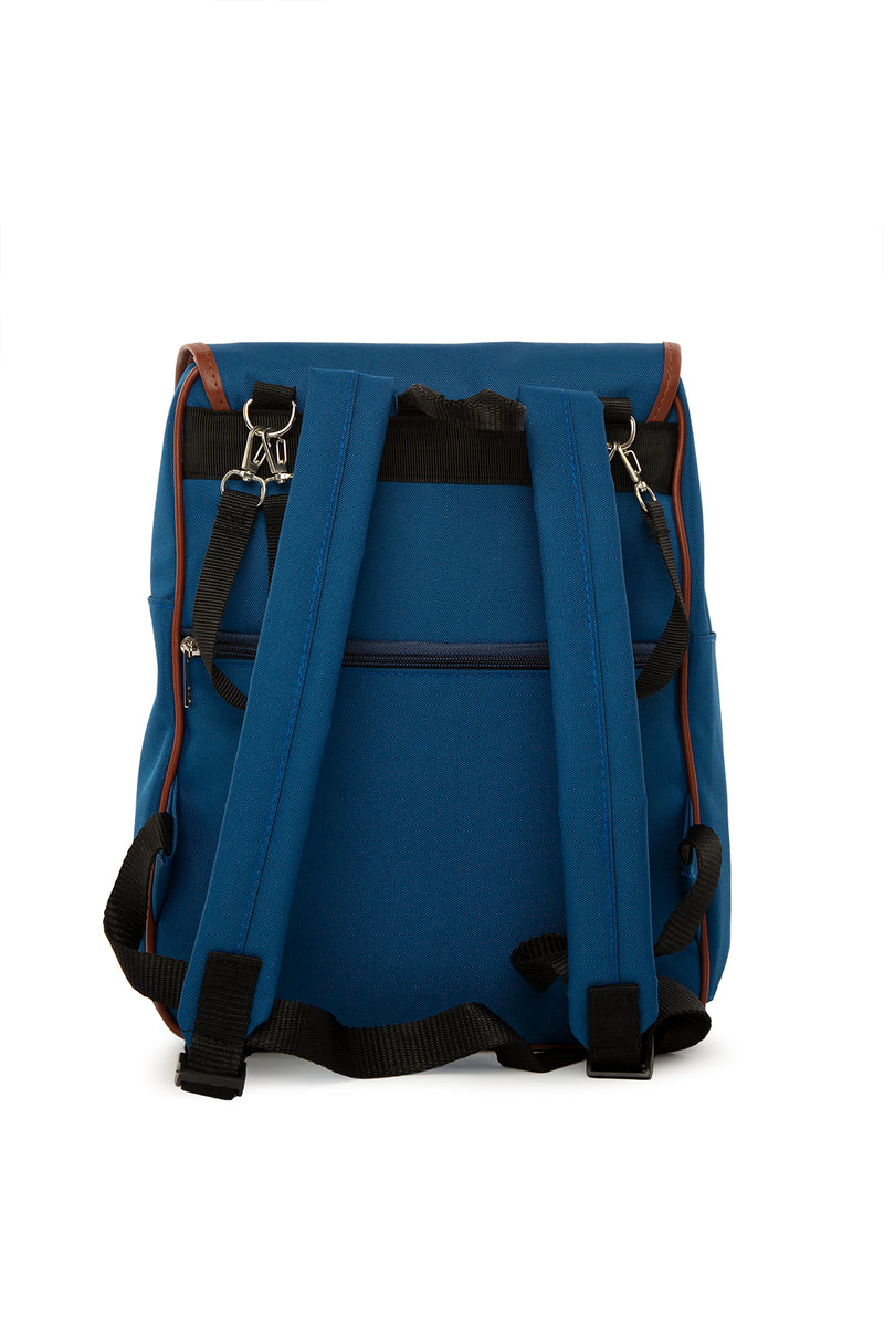 Mavi Baby Bag Baskılı Kapaklı Sırt Çantası