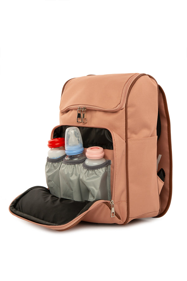 Pudra Baby Bag Baskılı Kapaklı Sırt Çantası