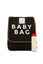Siyah Baby Bag Baskılı Kapaklı Sırt Çantası
